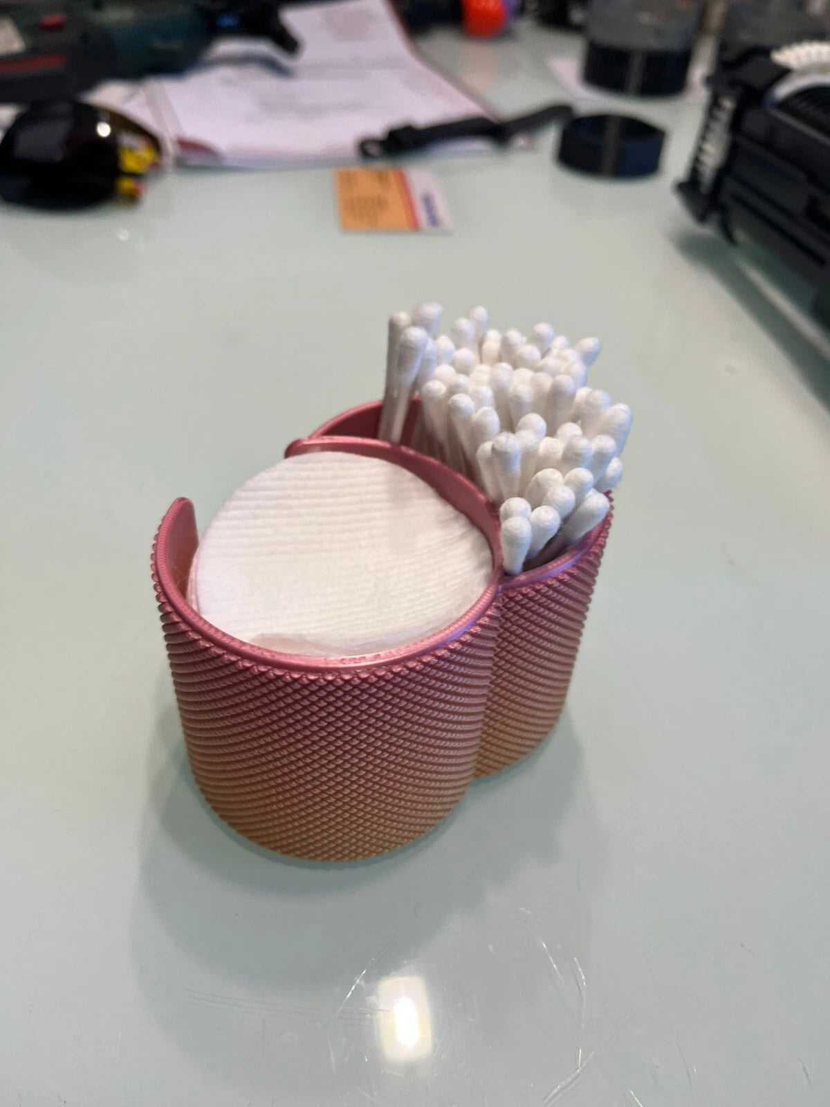 Aufbewahrungsbox für Wattestäbchen und Abschmink Pads Badezimmer Beauty Deko - Bild 4