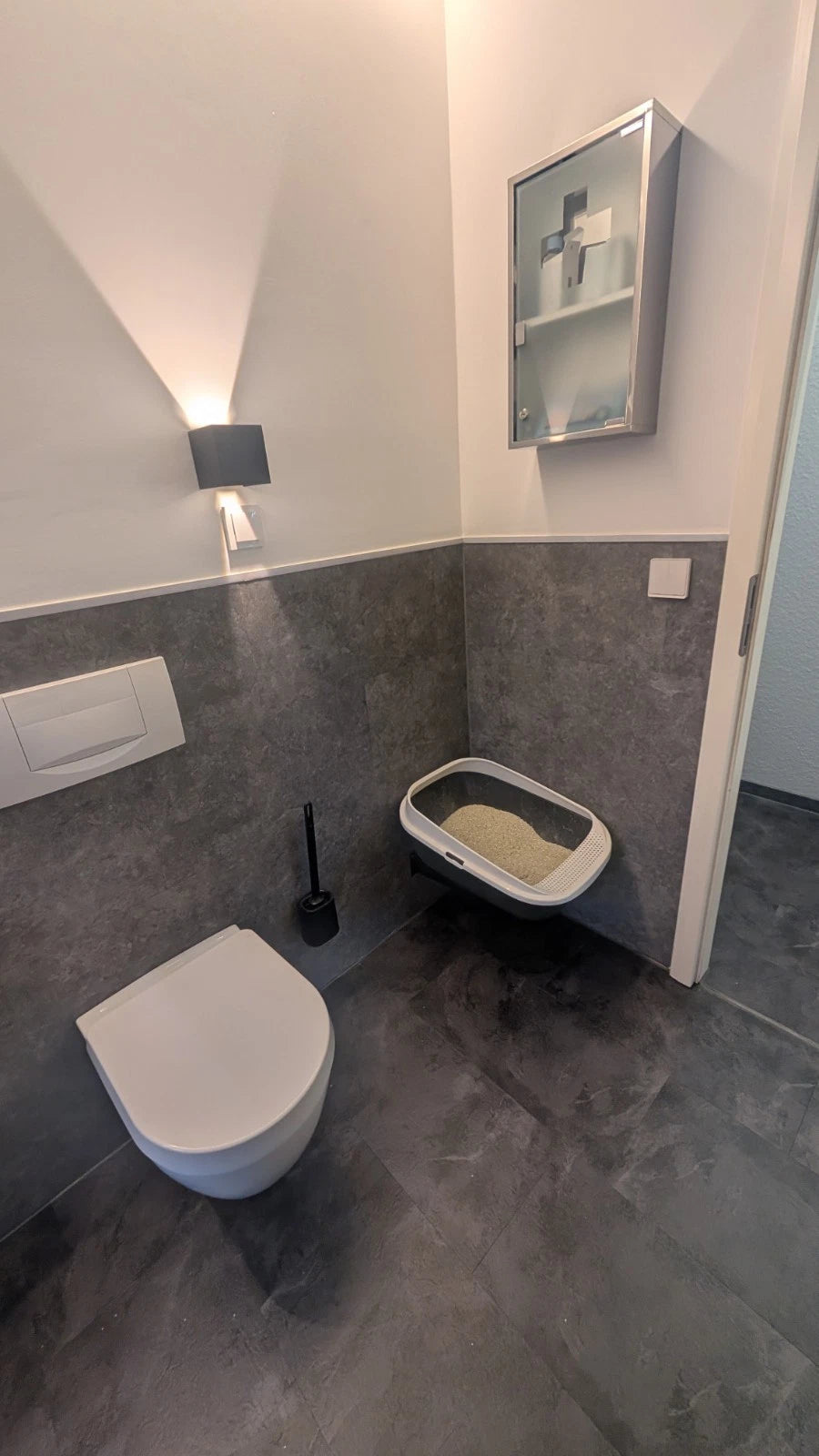 Katzentoilette Erhöhung für Roboterstaubsauger freischwebender Halter Wandmontag - Bild 10
