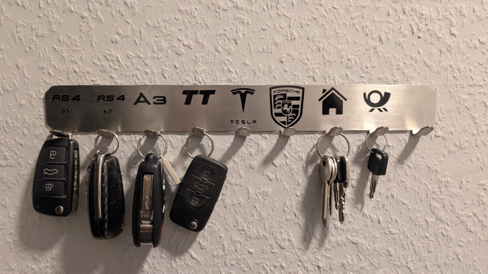 Schlusselbrett Schlusselhaken Mit Logos Wunschlogo Autoschlüssel Aufhänger - Bild 2