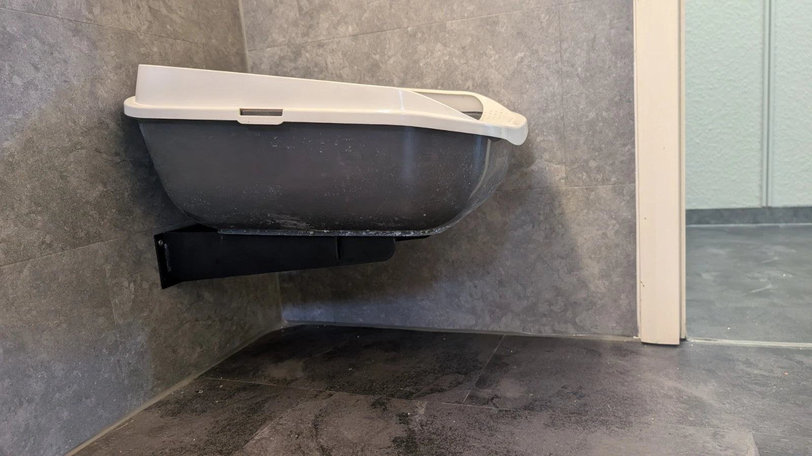 Katzentoilette Erhöhung für Roboterstaubsauger freischwebender Halter Wandmontag - Bild 5