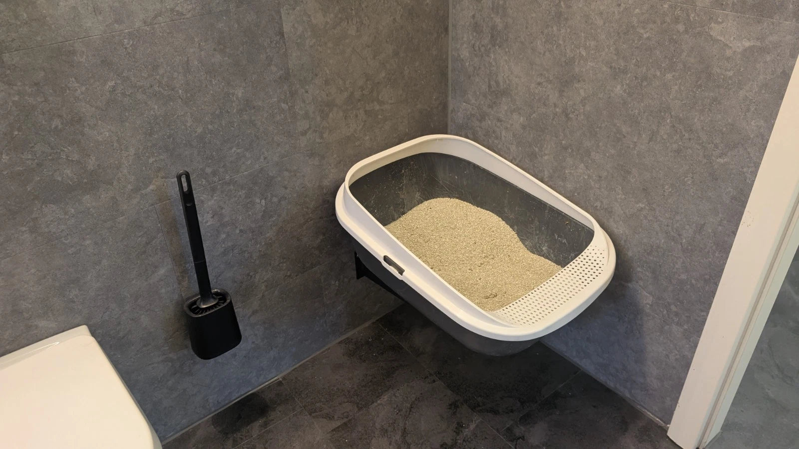 Katzentoilette Erhöhung für Roboterstaubsauger freischwebender Halter Wandmontag - Bild 2