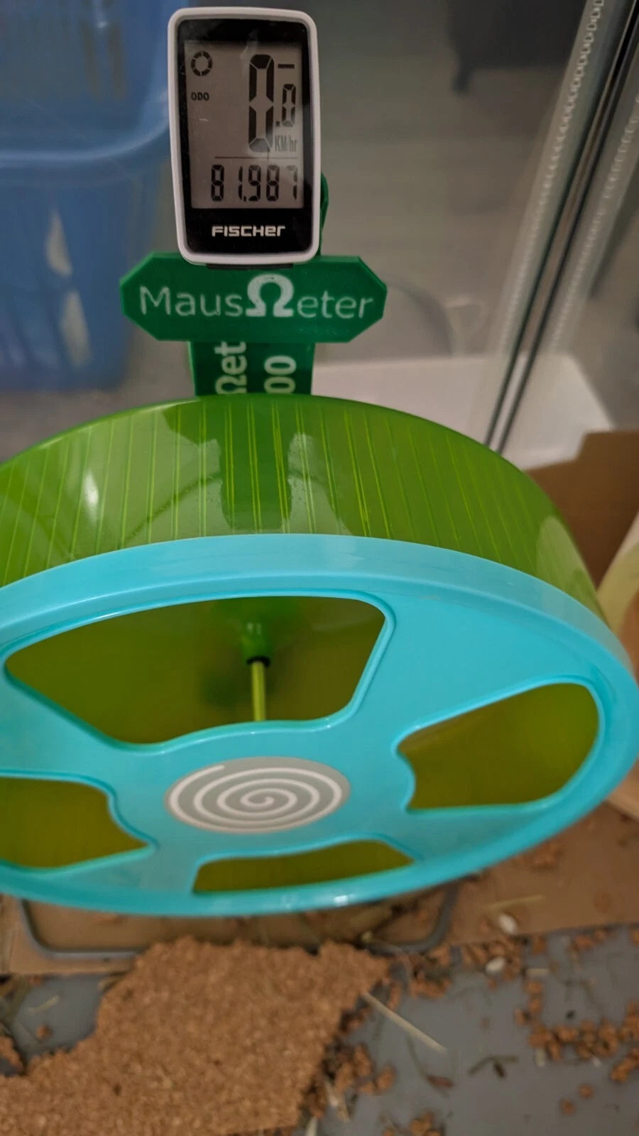 Mausrad mit Tacho Mäuse Laufrad Hamsterrad KM Zähler - Bild 6