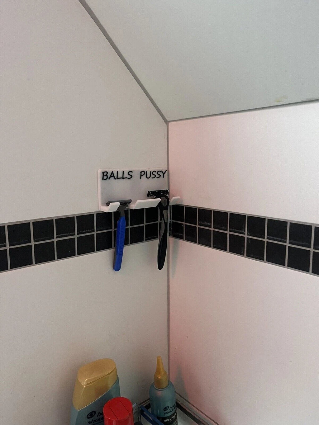 Rasierer Halter Balls & Pussy Nassrasierer für die Dusche Halter