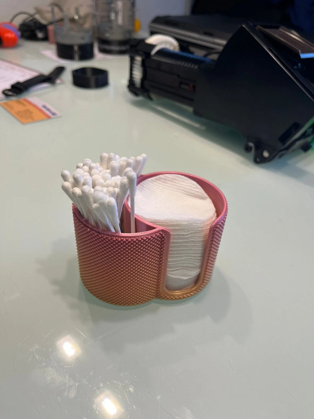 Aufbewahrungsbox für Wattestäbchen und Abschmink Pads Badezimmer Beauty Deko - Bild 6