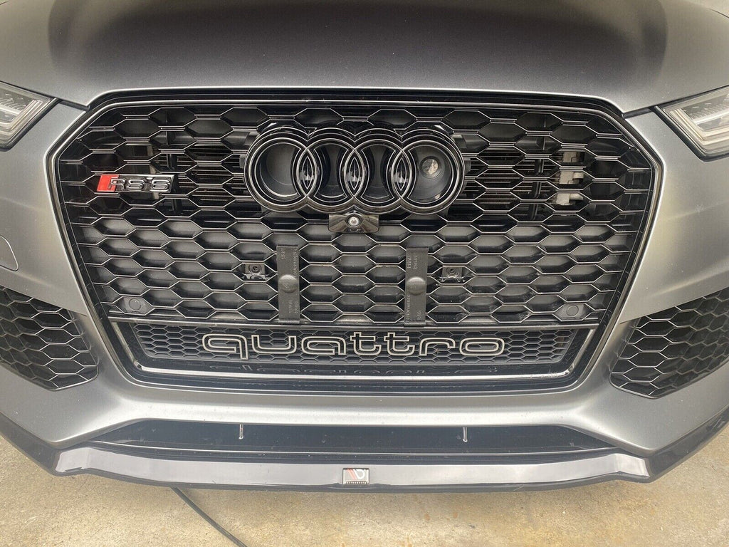 3D Druck Kennzeichenhalter für Audi RS6 4G Wabengrill Klemmung rahmenlos 3D K.