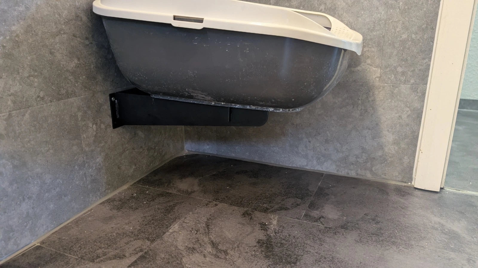 Katzentoilette Erhöhung für Roboterstaubsauger freischwebender Halter Wandmontag - Bild 6